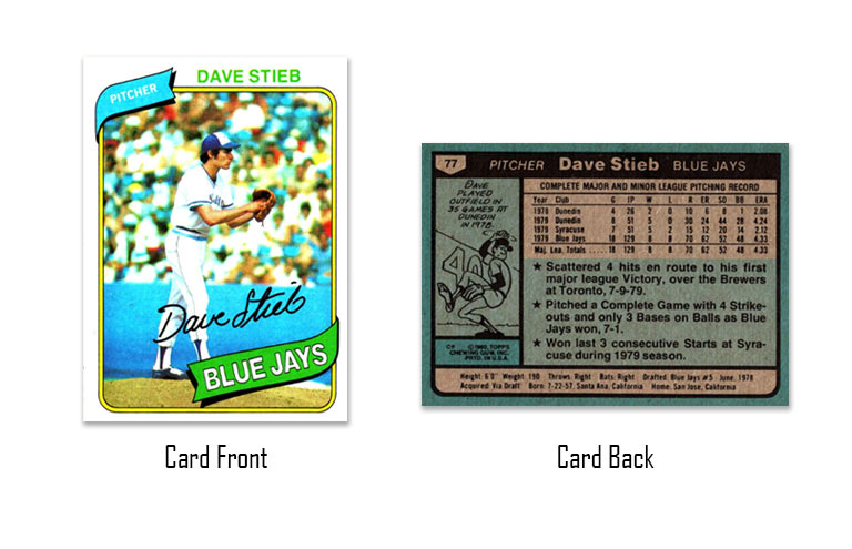 1980 Topps Dave Stieb baseball card #77