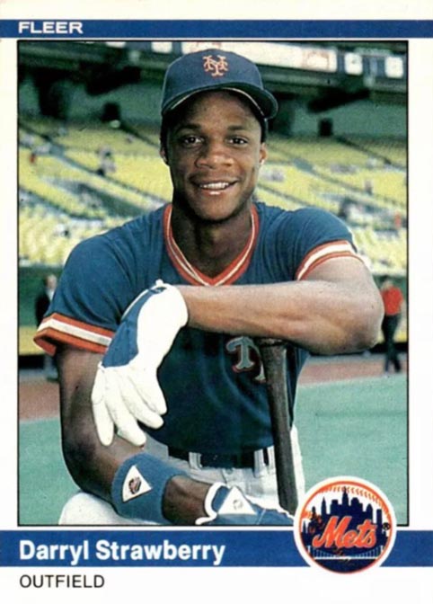 1984 Fleer Darryl Strawberry rookie card #599