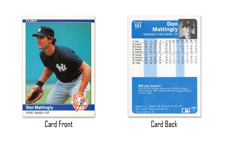 1984 Fleer Don Mattingly Rookie Card #131