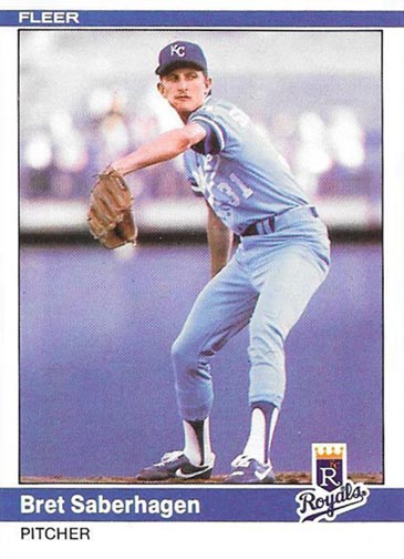 1984 Fleer Update Bret Saberhagen baseball card #U-103
