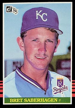 1985 Donruss Bret Saberhagen Rookie Card #222