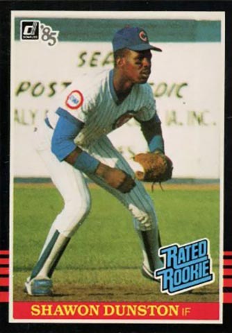 1985 Donruss Shawon Dunston rookie card