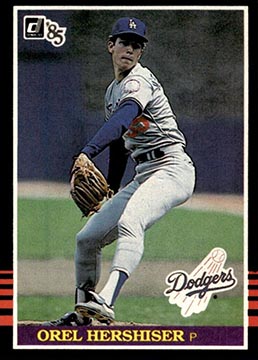 1985 Donruss Orel Hershiser baseball card #581