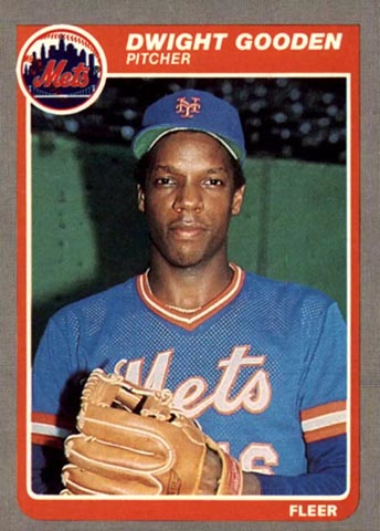 1985 Fleer Dwight Gooden baseball card #82