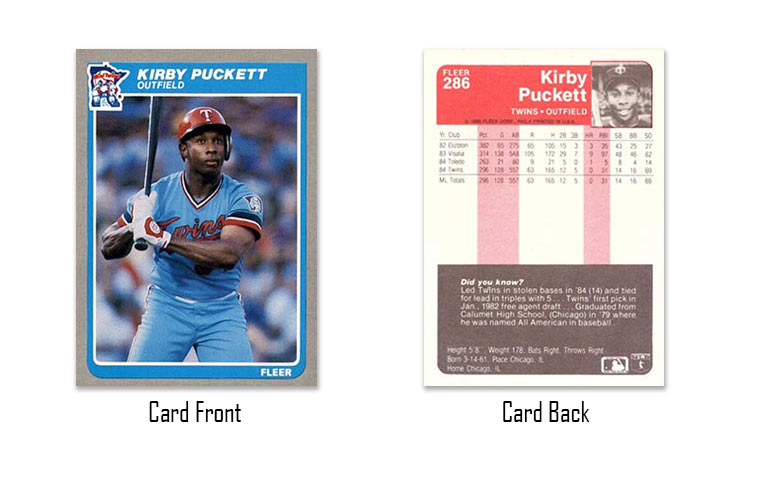 1985 Fleer Kirby Puckett Rookie Card #286