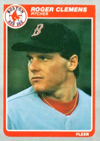 1985 Fleer Roger Clemens baseball card #155