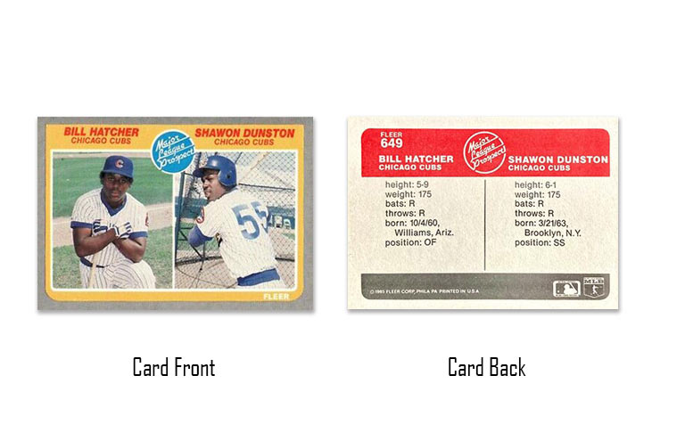 1985 Fleer Shawon Dunston Rookie Card #649