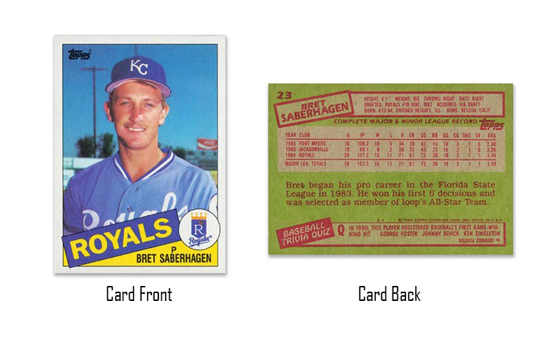 1985 Topps Bret Saberhagen Rookie Card #23