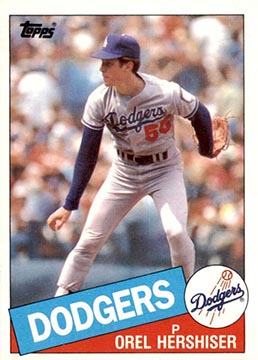 1985 Topps Orel Hershiser baseball card #493