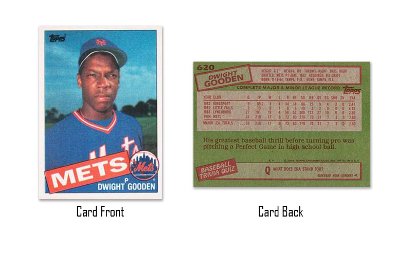 1985 Topps Dwight Gooden Rookie Card #620