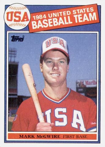 1985 Topps Mark McGwire baseball card #401