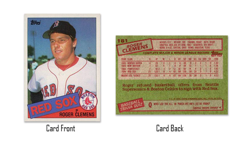 1985 Topps Roger Clemens Rookie Card #181