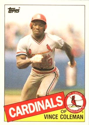 1985 Topps Traded Vince Coleman baseball card #24T