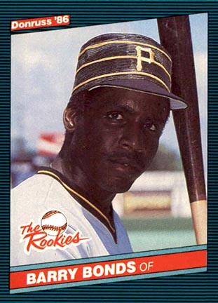 1986 Donruss Rookies Barry Bonds baseball card #11