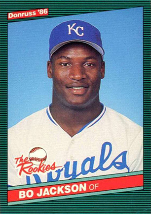 1986 Donruss Rookies Bo Jackson baseball card #38