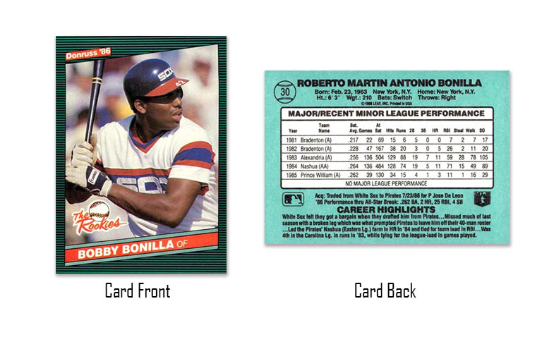 1986 Donruss Rookies Bobby Bonilla Card #30