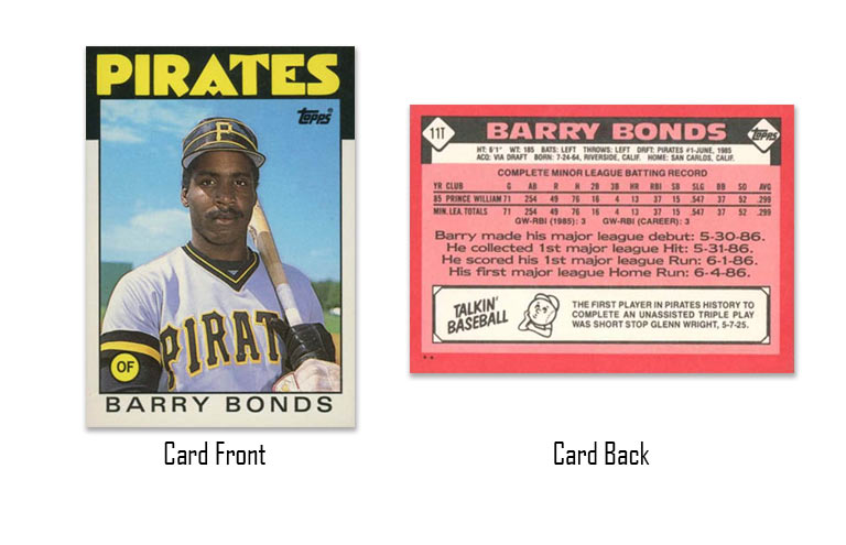 1986 Topps Traded Barry Bonds Rookie Card #11T