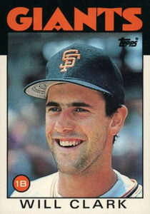 1986 Topps Traded Will Clark baseball card #24T