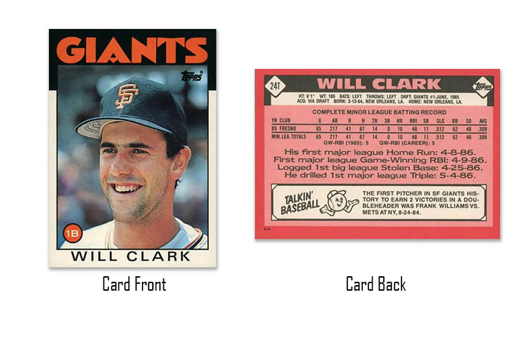 1986 Topps Traded Will Clark Rookie Card #24T