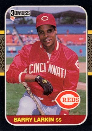 1987 Donruss Barry Larkin baseball card #492
