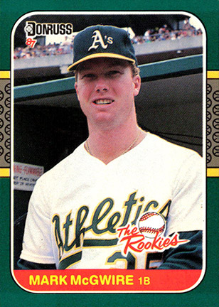 1987 Donruss Rookies Mark McGwire baseball card #1