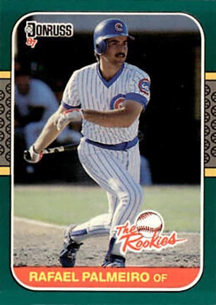 1987 Donruss Rookies Rafael Palmeiro baseball card #47