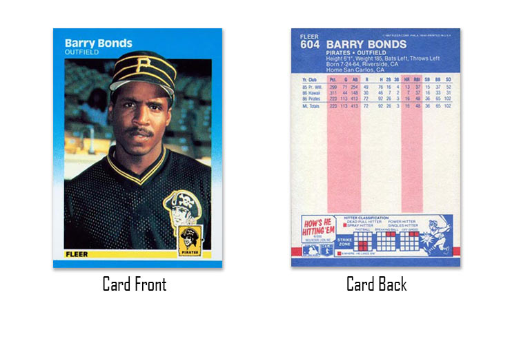 1987 Fleer Barry Bonds Rookie Card #604
