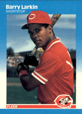 1987 Fleer Barry Larkin baseball card #204