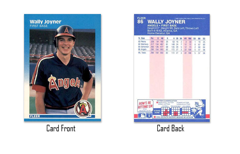1987 Fleer Wally Joyner Rookie Card #86