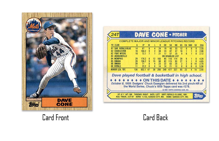 1987 Topps Traded David Cone #24T