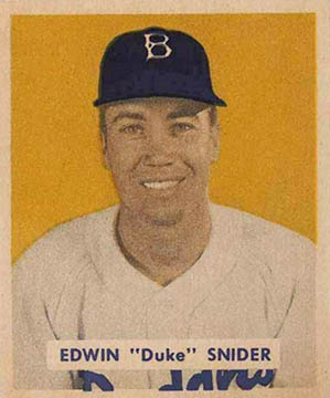 1949 Bowman Duke Snider rookie card