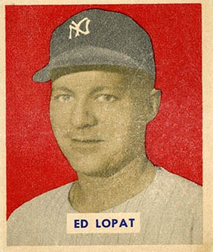 1949 Bowman Ed Lopat rookie card