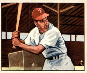 1950 Bowman Granny Hamner baseball card