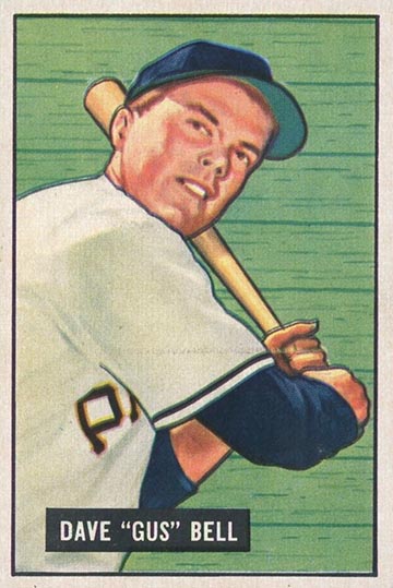 1951 Bowman Gus Bell baseball card