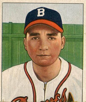 1950 BowmanJohn Antonelli baseball card