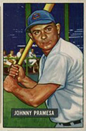 1951 Bowman Johnny Pramesa baseball card #324