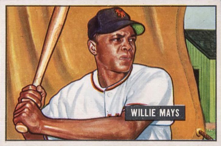 1951 Bowman Willie Mays baseball card #305