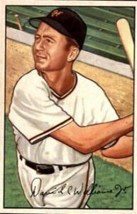 1952 Bowman Dave Williams baseball card #178