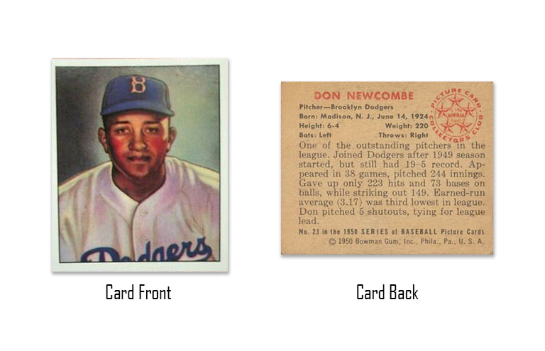 1950 Bowman Don Newcombe rookie card