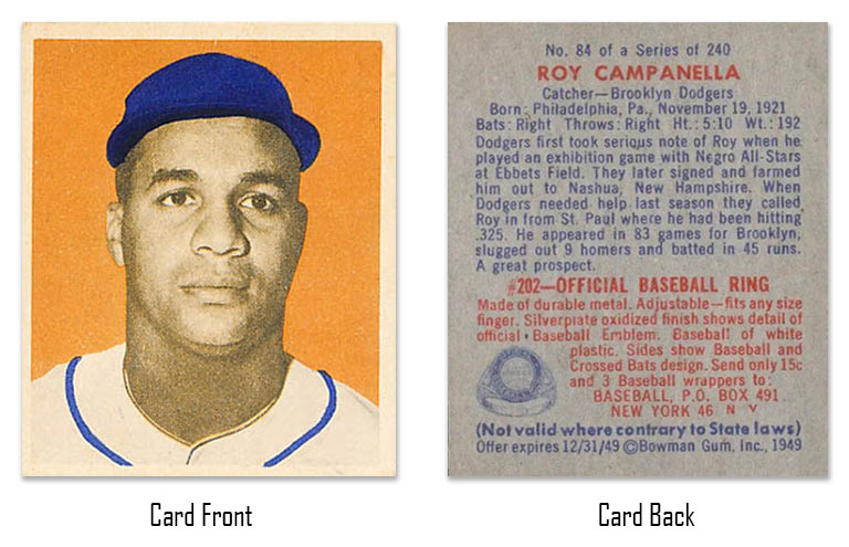 1949 Bowman Roy Campanella baseball card