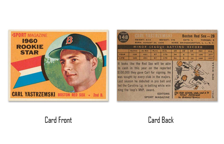 1960 Topps Carl Yastrzemski rookie card