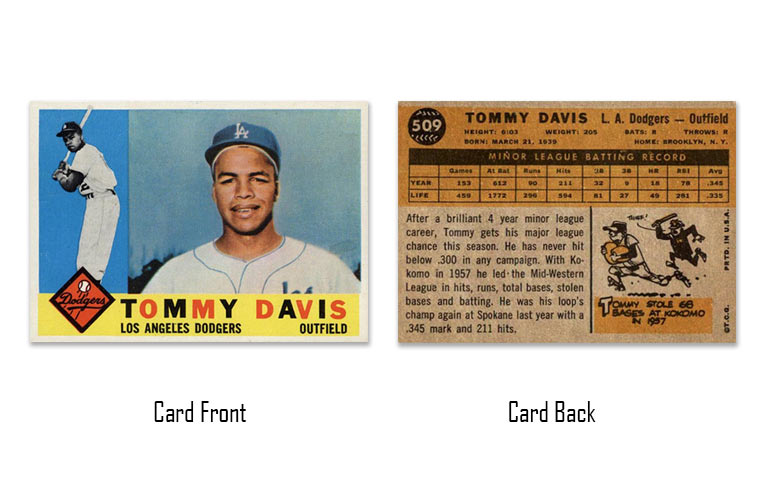 1960 Topps Tommy Davis rookie card