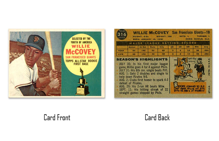 1960 Topps Willie McCovey rookie card