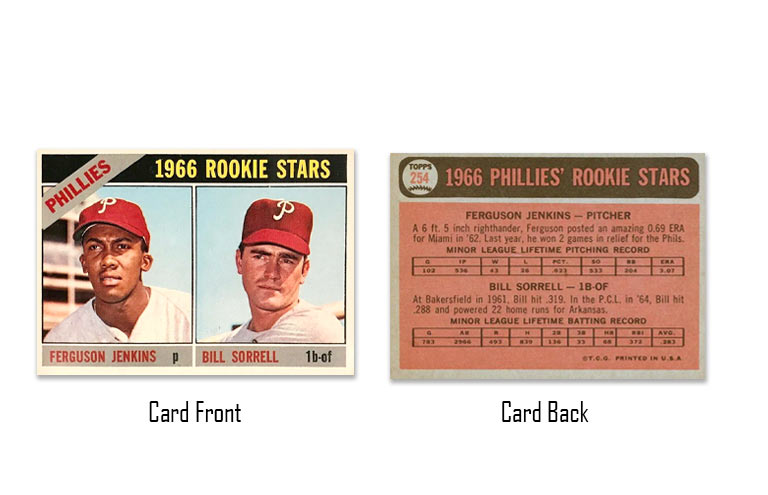 1966 Topps Fergie jenkins rookie card