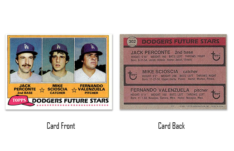 1981 Topps Fernando Valenzuela rookie card future stars