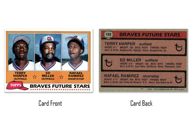 1981 Topps Rafael Ramirez rookie card