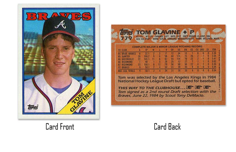 1988 Topps Tom Glavine rookie card