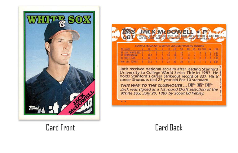 1988 Topps Traded Jack McDowell rookie card