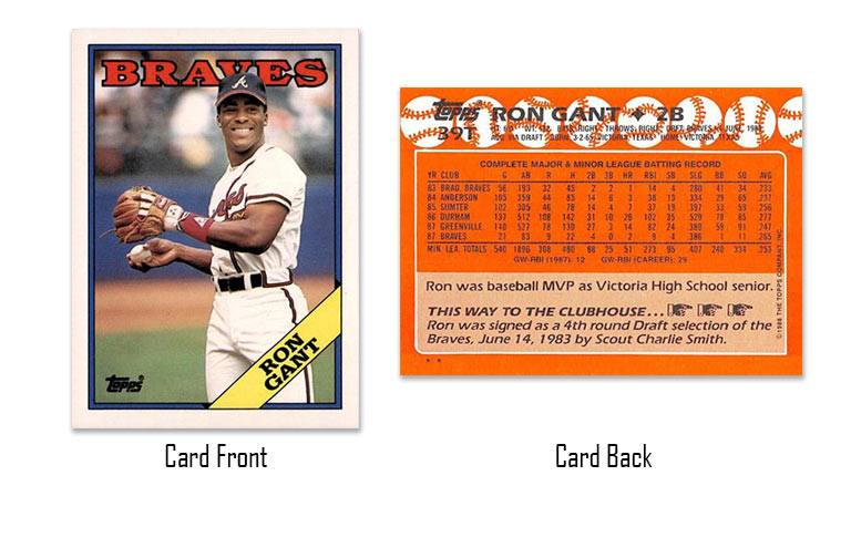 1988 Topps Traded Ron Gant rookie card