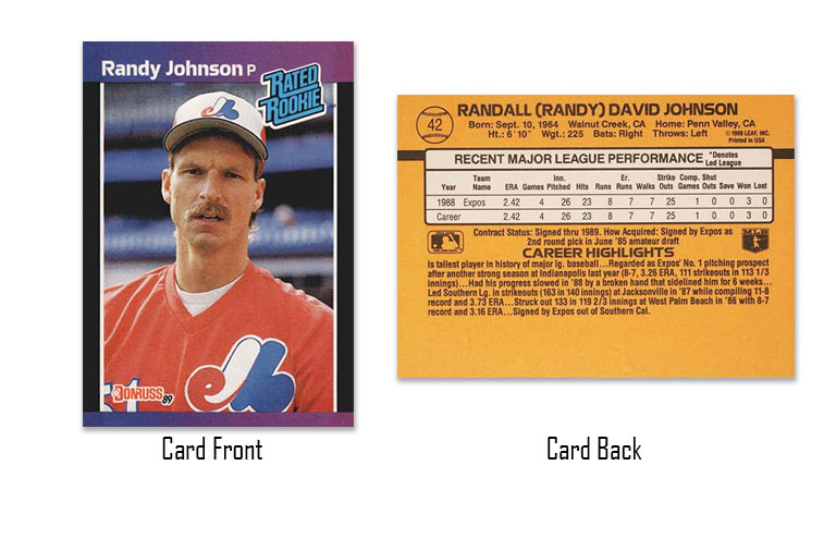 1989 Donruss Randy Johnson #42